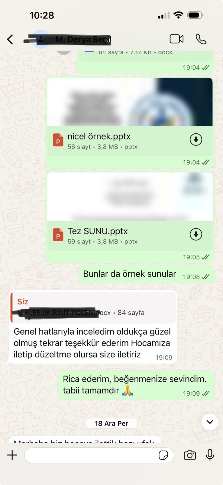 WhatsApp öğrenci geri bildirimi 12