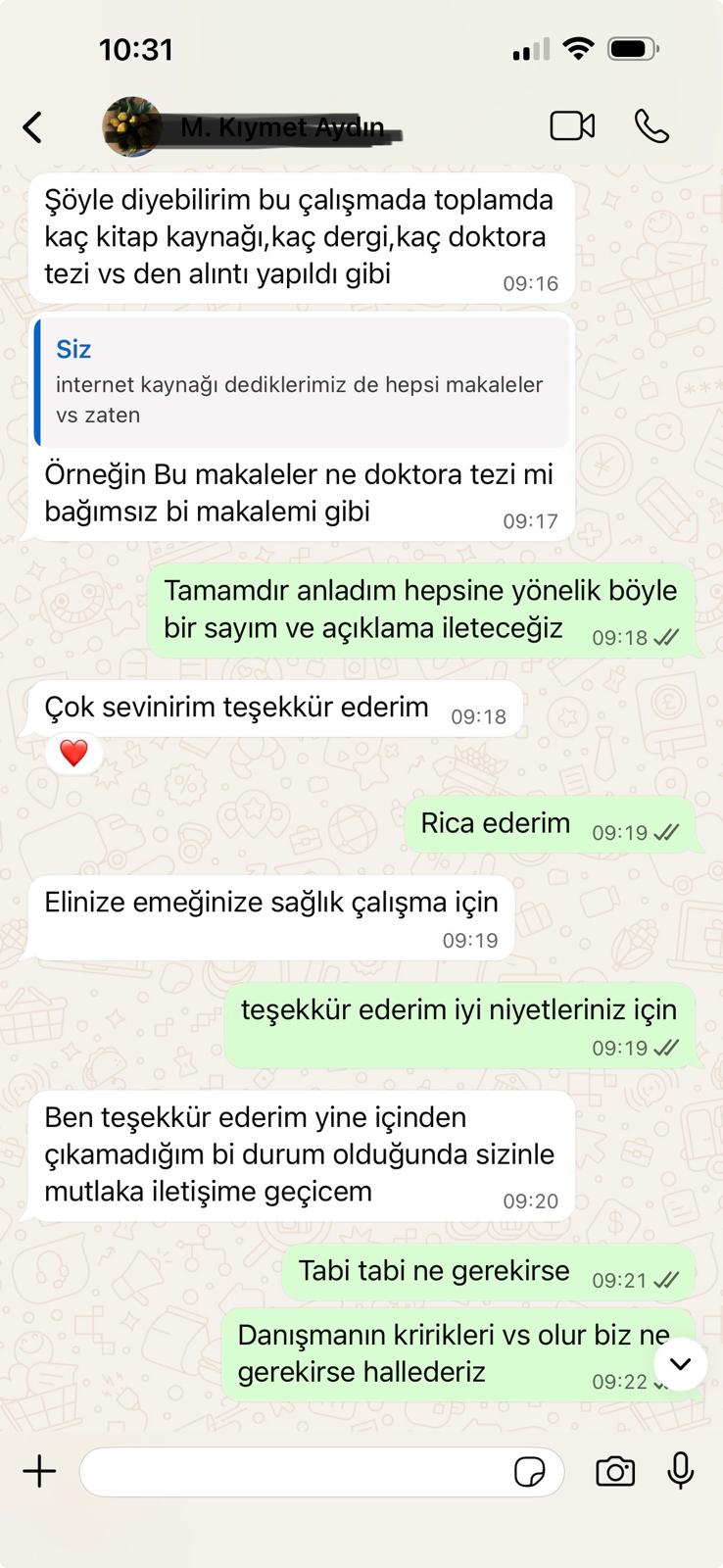 WhatsApp öğrenci geri bildirimi 14