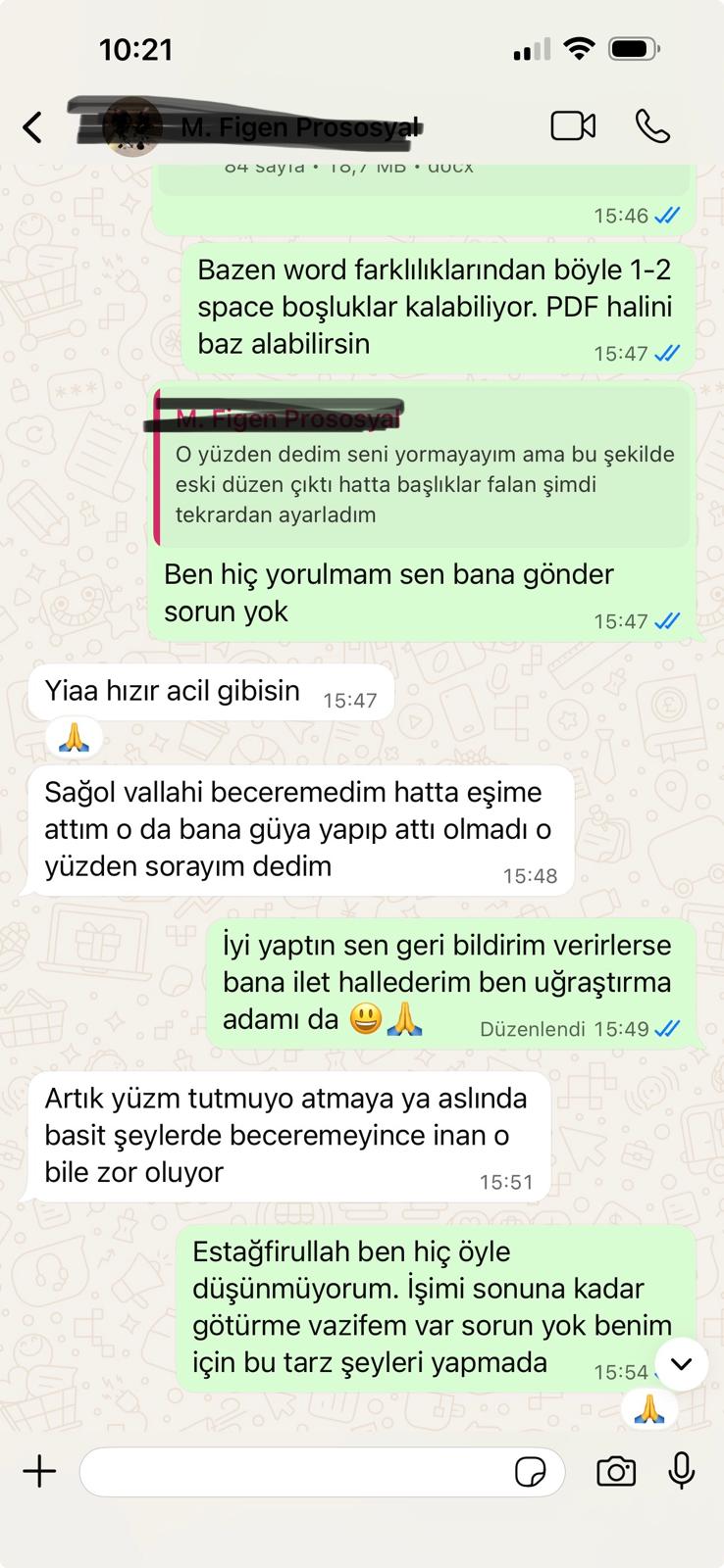 WhatsApp öğrenci geri bildirimi 5
